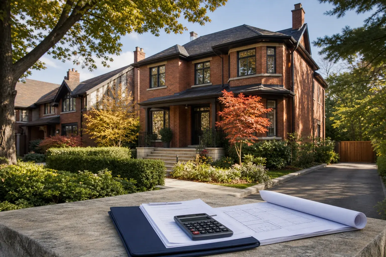 Ontario home with property documents prepared for an equity review.